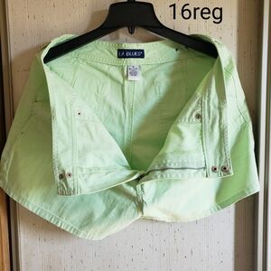 L.A. Blues Women's Light Green Jean Shorts